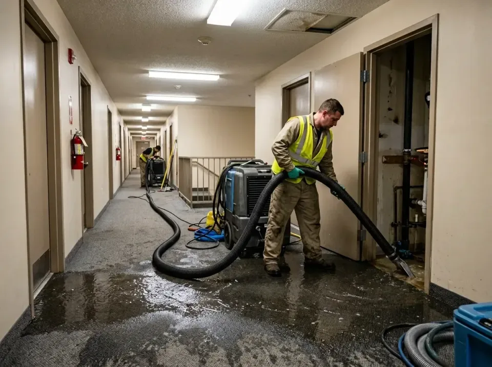multi-unit-apartment-hallway-f-005 — frequently asked questions, Emergency Burst Pipe Water Extraction & Removal in Branderm…